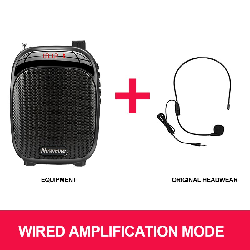 Bærbar megafon højttaler stemmeforstærker trådløs megafon med mikrofon sort / lyserød / rød radio til udendørs undervisningskonference: Bundt 1 sort