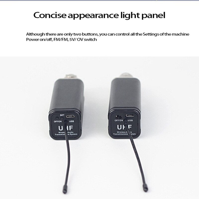 Microphone Wireless System Transmitter and Receiver for Dynamic Microphone Audio Mixer Wireless Microphone