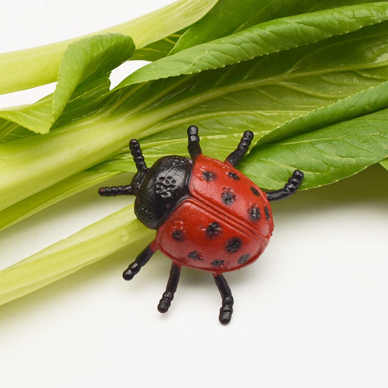 10 st pvc simulering nyckelpiga leksak verklighetstrogna insektsbiologi lärverktyg barn lilla april dårens dag skrämmande leksaker