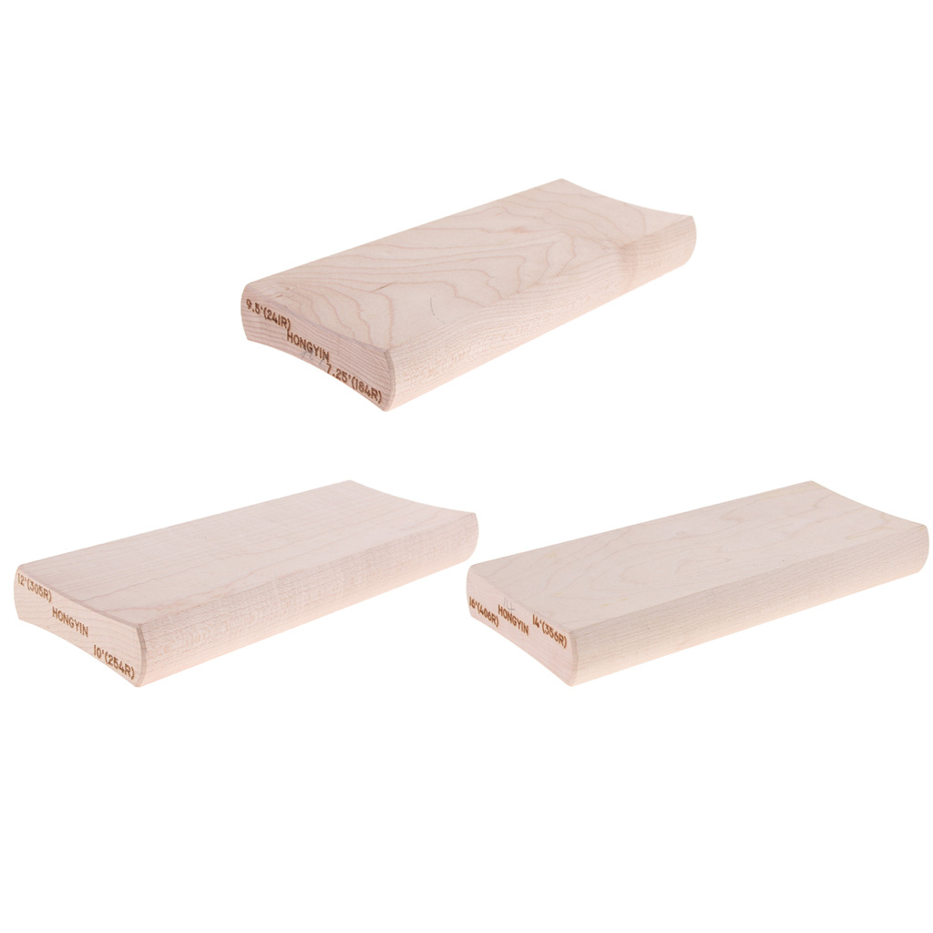Wooden Radius Sanding Block for Guitar Bass Fingerboard Fret Leveling Luthier Tool