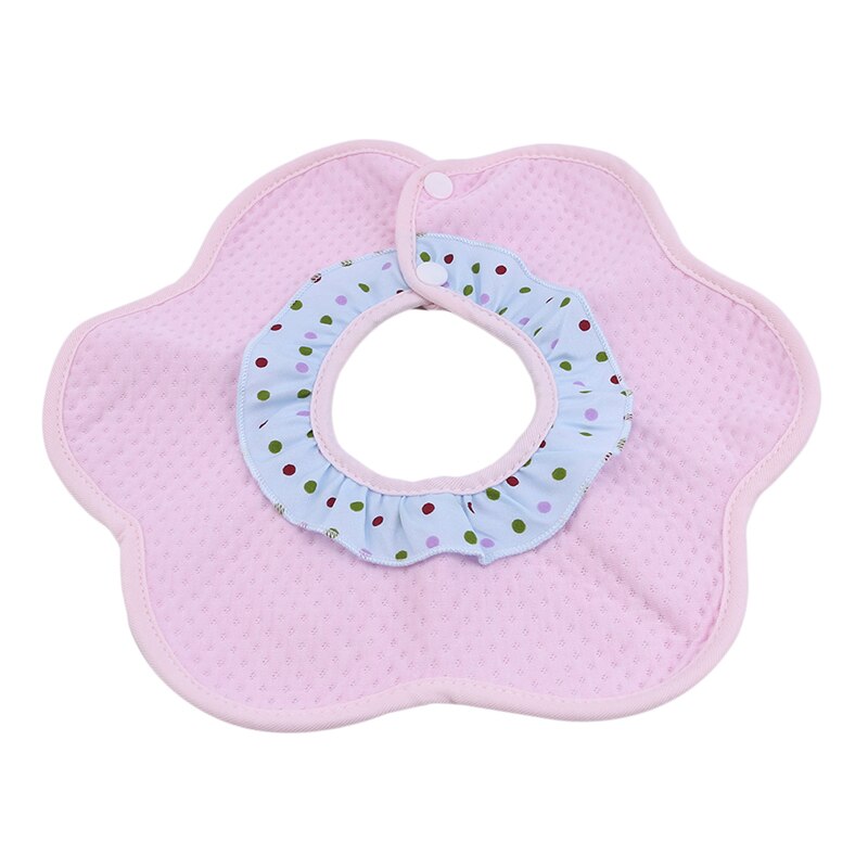 1Pc Saliva Towel Naby Bibs For Eating 360 Degree Rotation Baby Bibs Bandana Burp Cloths Newborn Infant Saliva Towel: pink dot