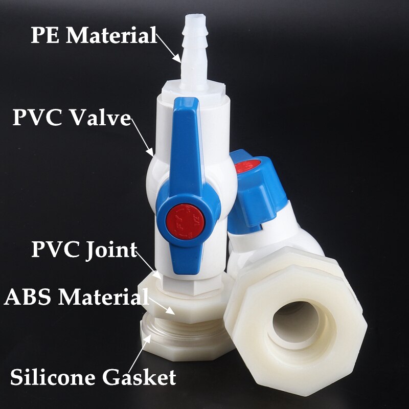 1Set 1/2 &quot;3/4 4-25Mm Aquarium Pagode Connector Combinatie Valve Aquarium Afvoer Joint Aquarium slang Drainage Accessoires