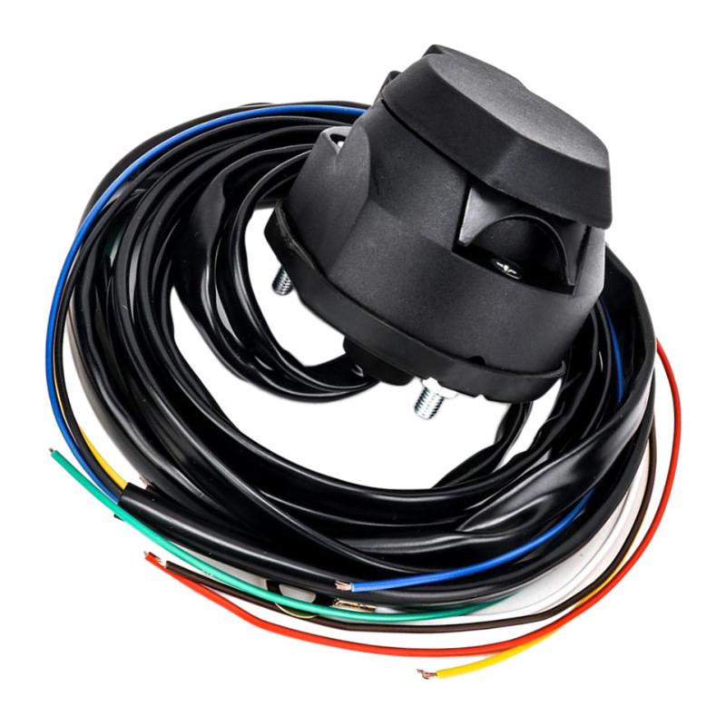 7 -polig släpvagnsuttag kabel 5ft- trådig europeisk bilsläpvagnskabelkopplingsdelar