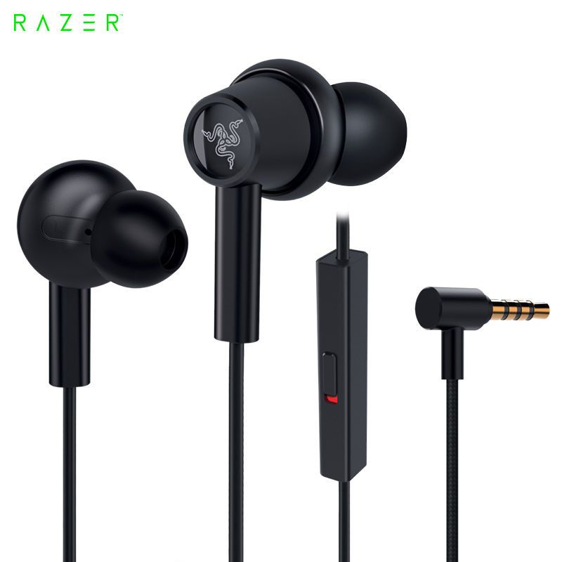 Razer HAMMERHEAD DUO Dual-core in-ear gaming-oortelefoon Stereo muziek Sport-headset 3,5 mm bedrade oordopjes met microfoon Hoofdtelefoon