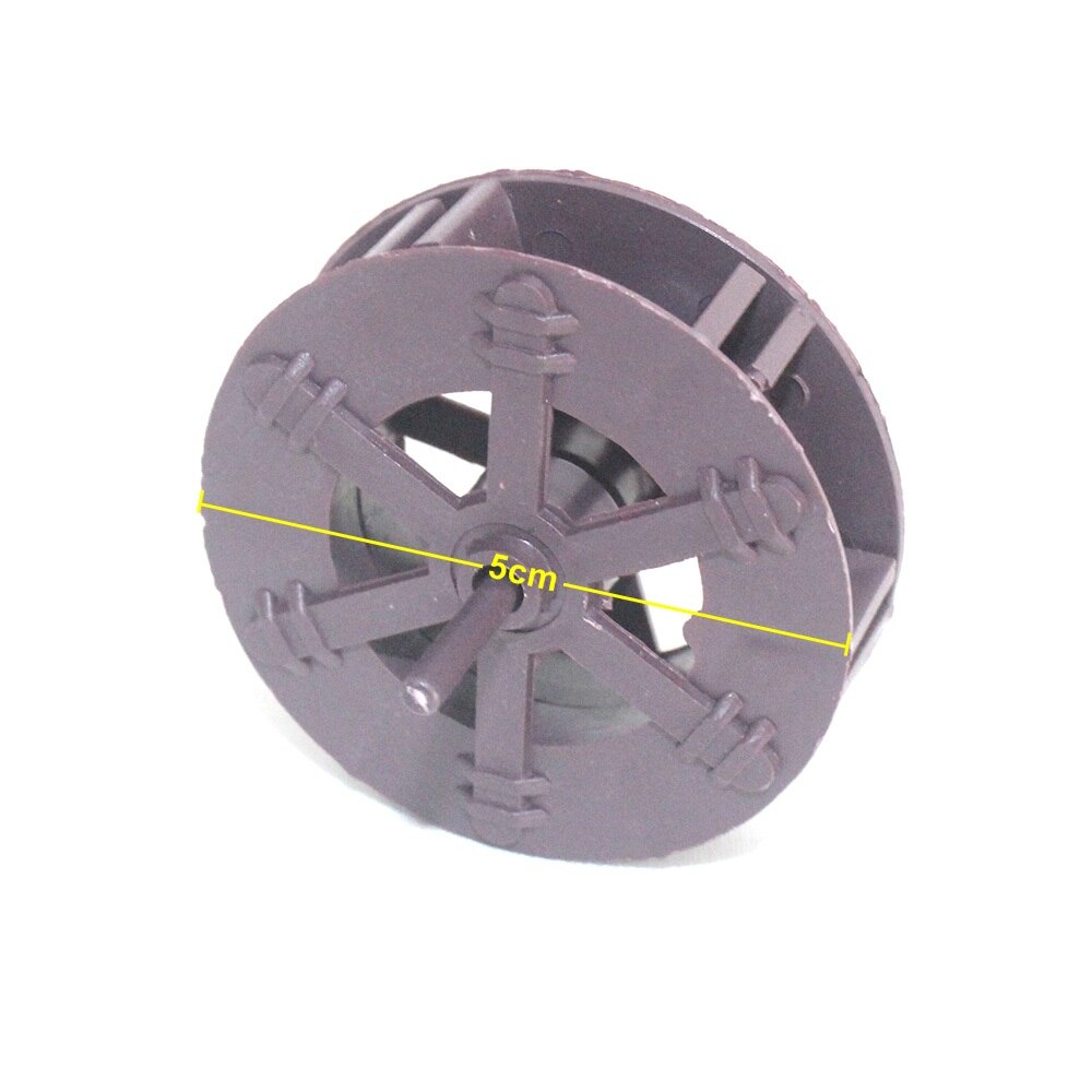 NuoNuoWell 5/6/8/10/14CM Correndo Roda D&#39; Água Acessórios Ornamentos Lagoa Aquário Ornamental Paisagismo plástico 10pcs-Pack: Dia. 5cm