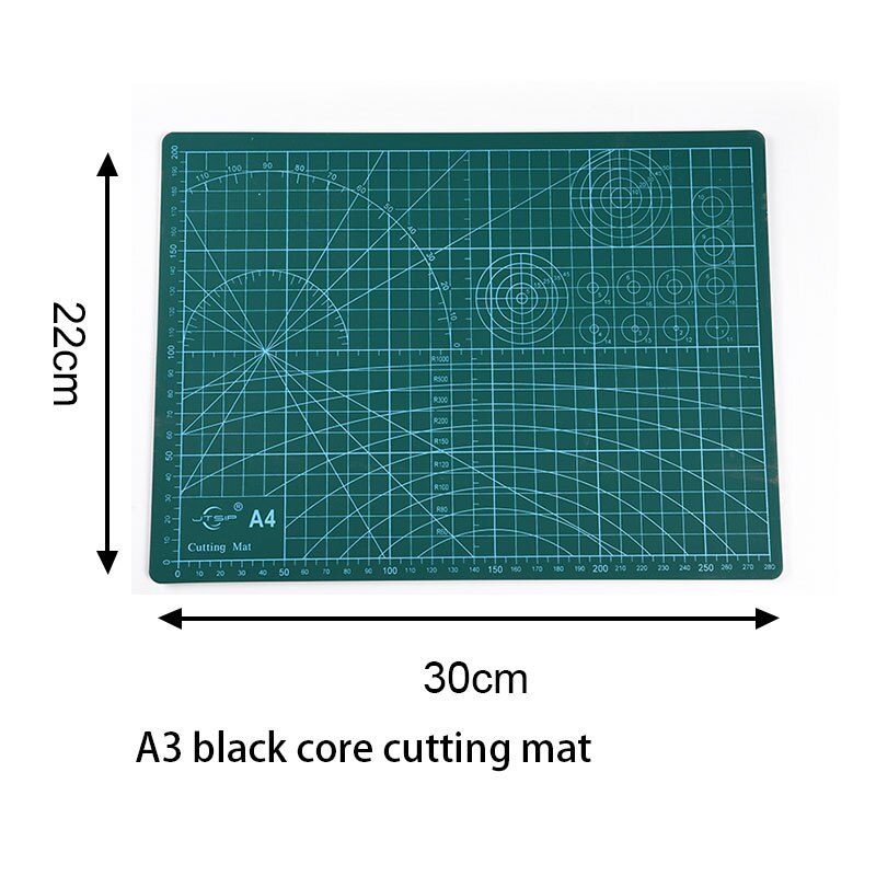 JTSIP Dienstprogramm Messer Klinge Schneiden matt Patchwork schneiden Pad A2 A3 A4 Doppel Seite selbst-Heilung Schneiden matt DIY zubehör Schneiden Plat: A4 Schwarz Ader