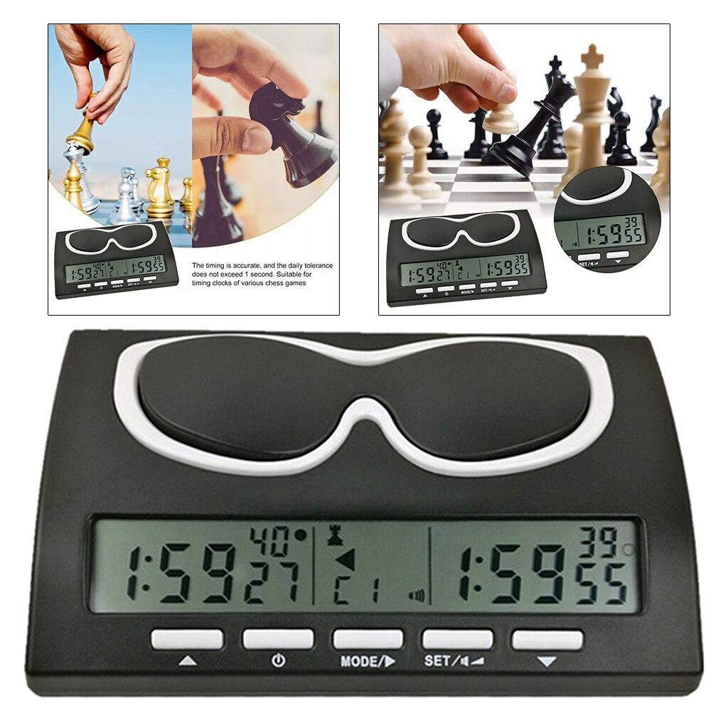 Chess clock game timer portable clock count up dow vicedeal
