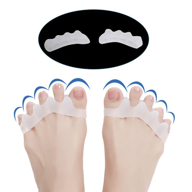 1 par ferramenta de cuidados com os pés sholl hallux valgus correção do polegar dedo do pé separador bursite pedicure silicone corrector para dedos dos pés