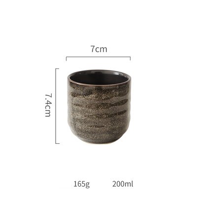 ANTOWALL Chinese Ceramic Tea Cup Klin Glazed 200ml Porcelain Teacup Warm Hand Cup Coffee Cup Milk Water Cup: D