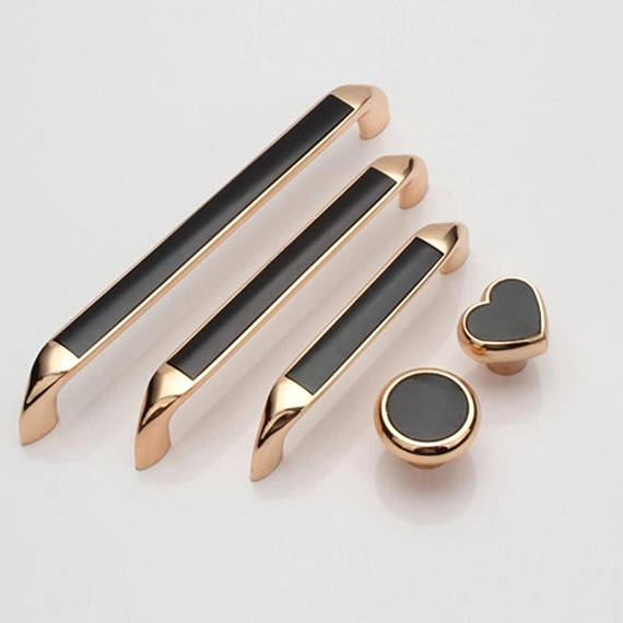 3.75 '' 5 '' 6.3 '' rose guld sort kommode knapper skuffe trækker håndtag knapper køkkenskab dørhåndtag knop moderne pull hardware