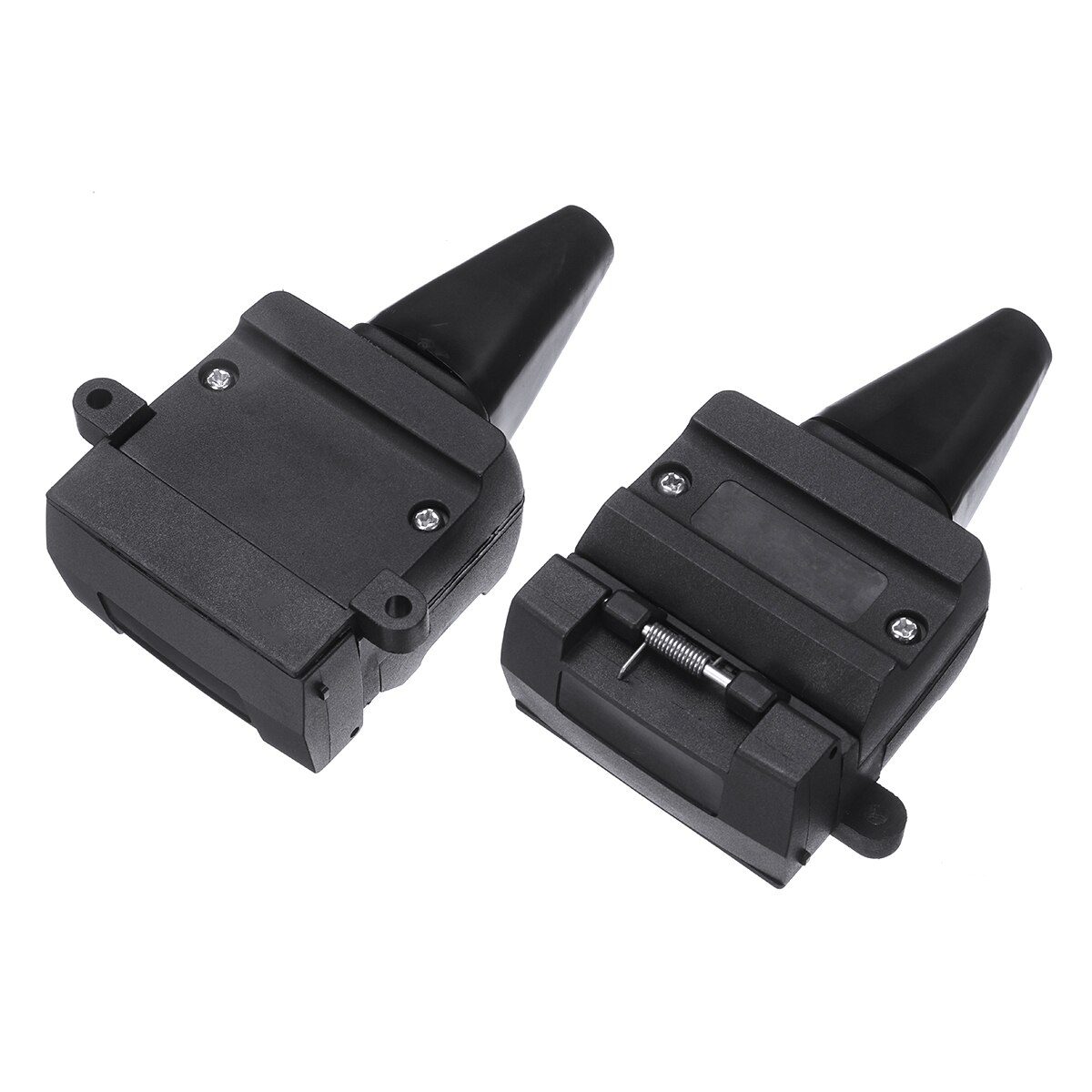 2pcs 12 Pin Flat Trailer Socket Plug 12V Female &amp; Male Connector for Boat Caravan Camper Trailer Connector Adapter Socket Plug