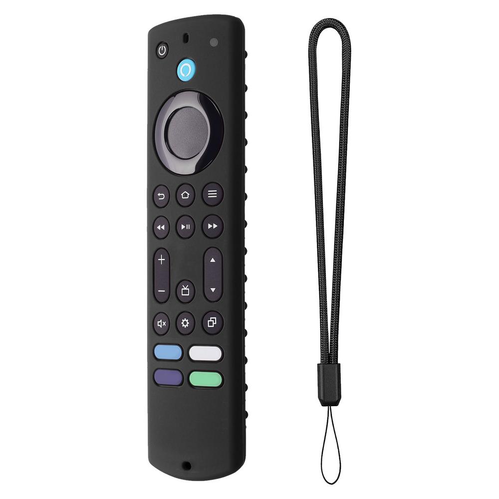 Silicone Case for firestick 4k tv stick Max Remote Control Cover Shockproof Protective All-Inclusive Cover: black