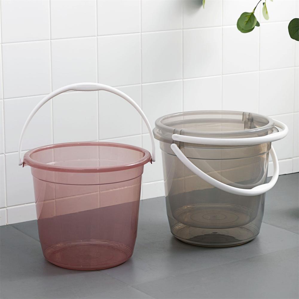 Plastic Bucket Bathroom Transparent Mop Buckets Water Container Sundries Storage Buckets Outdoor Fishing Car Wash Bucket