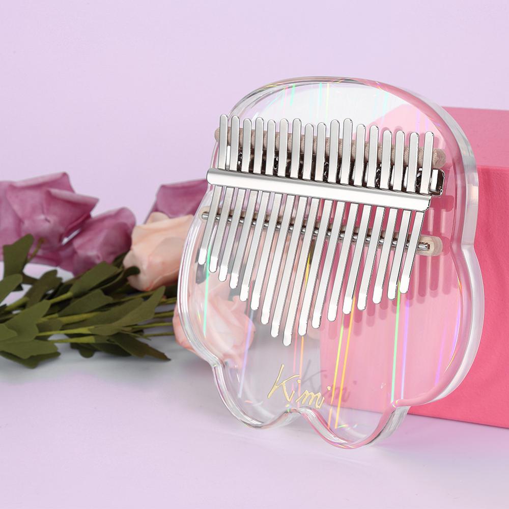 Kalimba Kimi Acrylic 17 Key Transparent Thumb Piano Mbira Sanza with Tuner Hammer Gig Kalimba Finger Keyboard Musical Instrument: Default Title