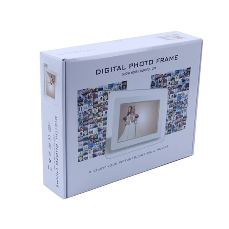 Marco de fotos Digital de TFT-LCD HD de 7 pulgadas, reloj de exhibición de música MP3 y MP4, reproductor de películas de Escritorio Remoto