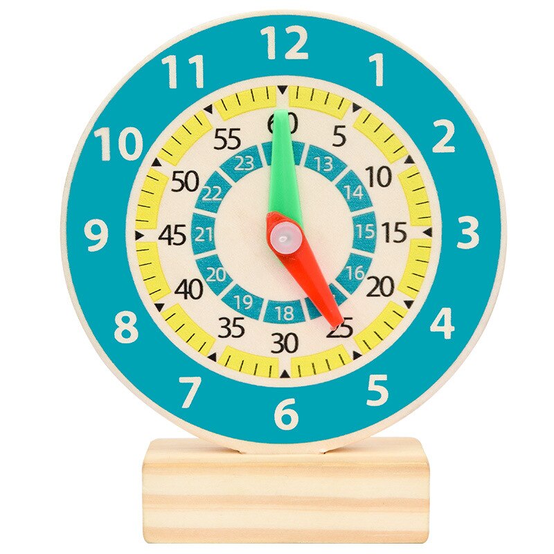 Small Number Clock Teaching Aids Hour Study Set Baby Cognitive Wooden Toy Time Cognitive Children