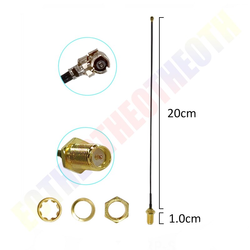 433 Mhz Antenne 5dbi Gsm 433 Mhz Lot RP-SMA Connector Rubber 433 M Lorawan Antenne + Ipx Naar Sma Male verlengsnoer Pigtail Kabel