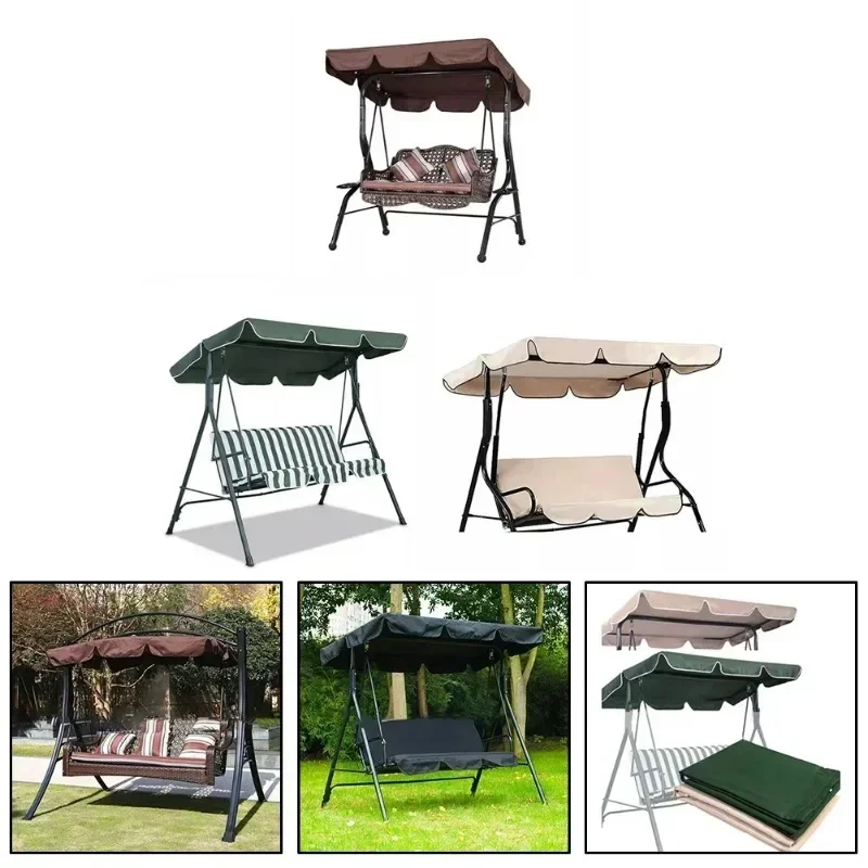 1pc jardim balanço cadeira capa superior toldo superior capa de chuva dossel balanços telhado dossel 164*114*15cm acessórios para móveis de jardim