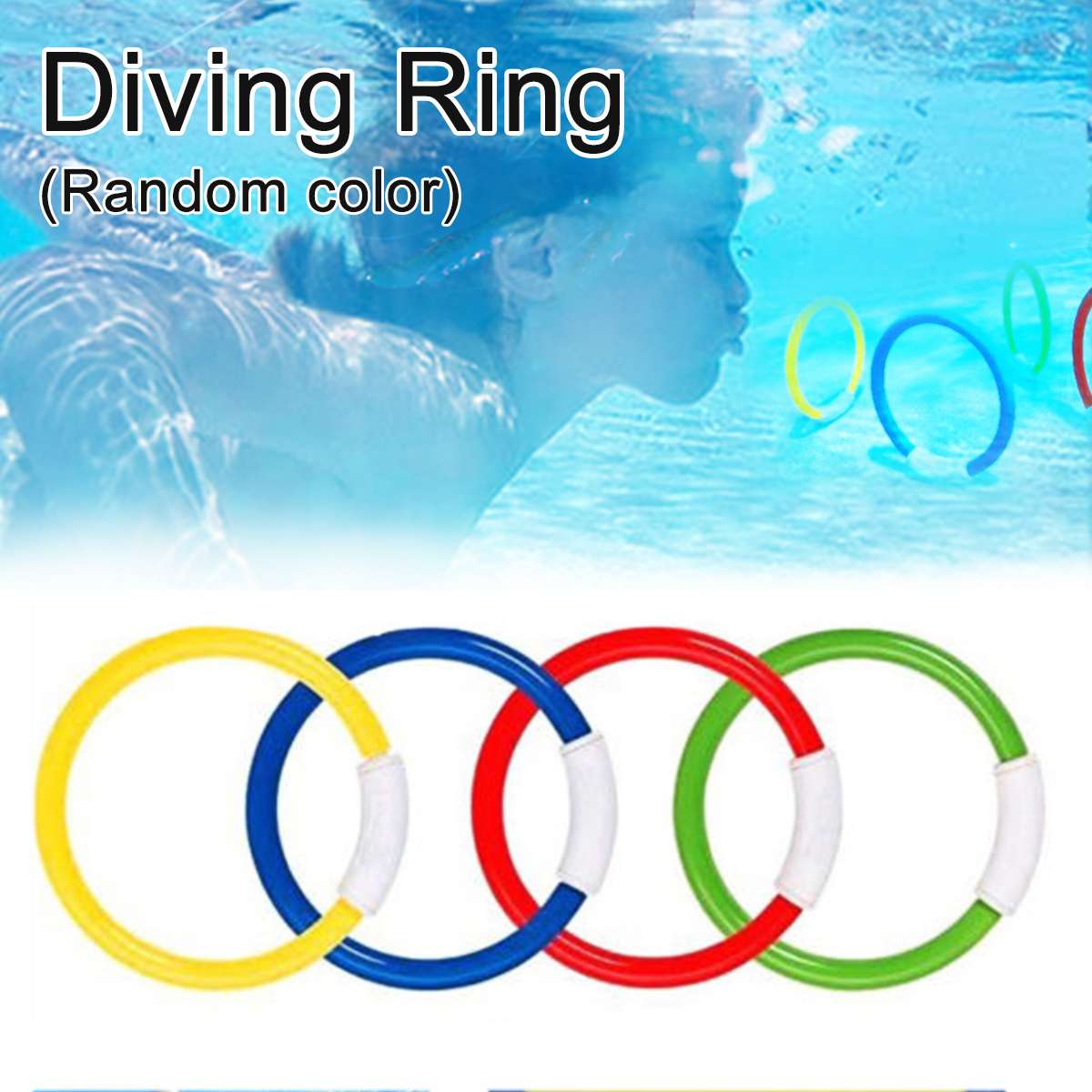 4/18/26 PCS Summer Playing Swimming Pool Throwing Diving Toys Underwater Rings Diving Circle Set Multicolor Game Beach Toy: Dark Khaki