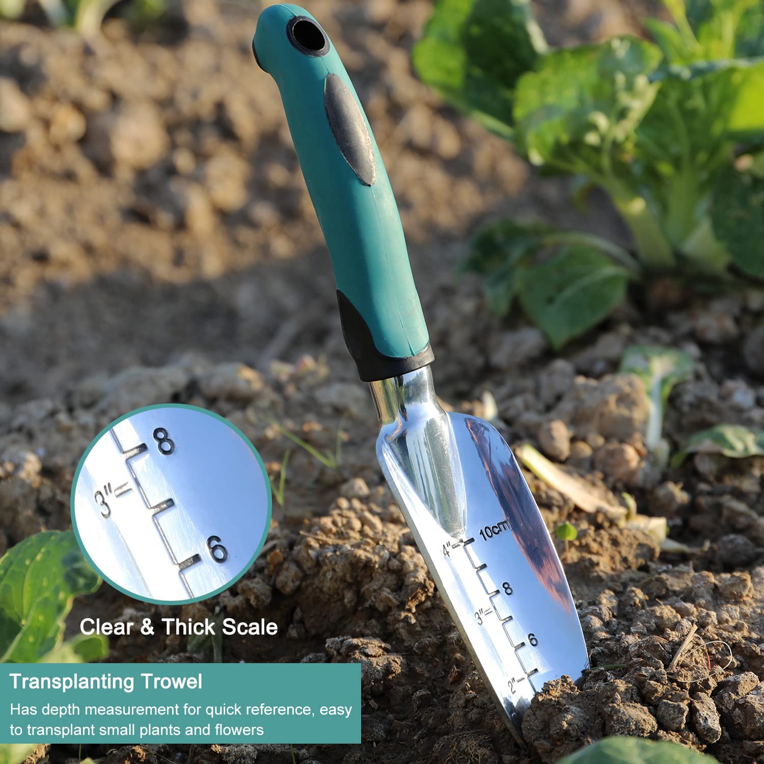 Haom Garden Tool Hand Trowel Bonsai Shovel Rake,Cultivator,Weeder Tools With Ergonomic Handle,Garden Lawn Farmland Transplant