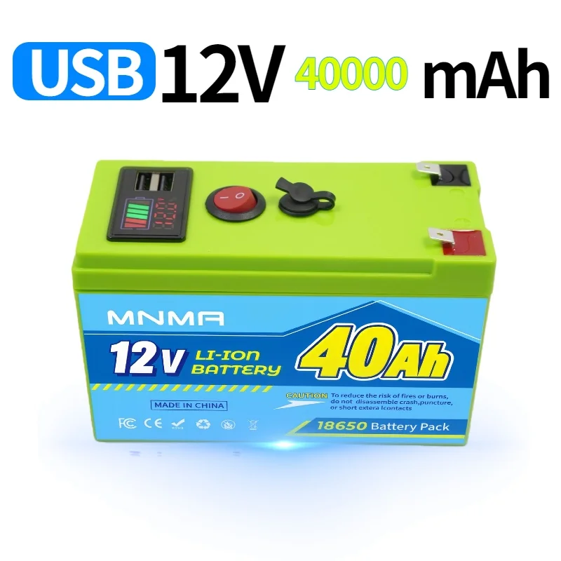 12V 60Ah Lithium Rechargeable LiFeP04 Battery Deep Cycle for Solar Power,UPS🗺️Scooters,Power Wheels,Fish Finder,Built-in BMS: green
