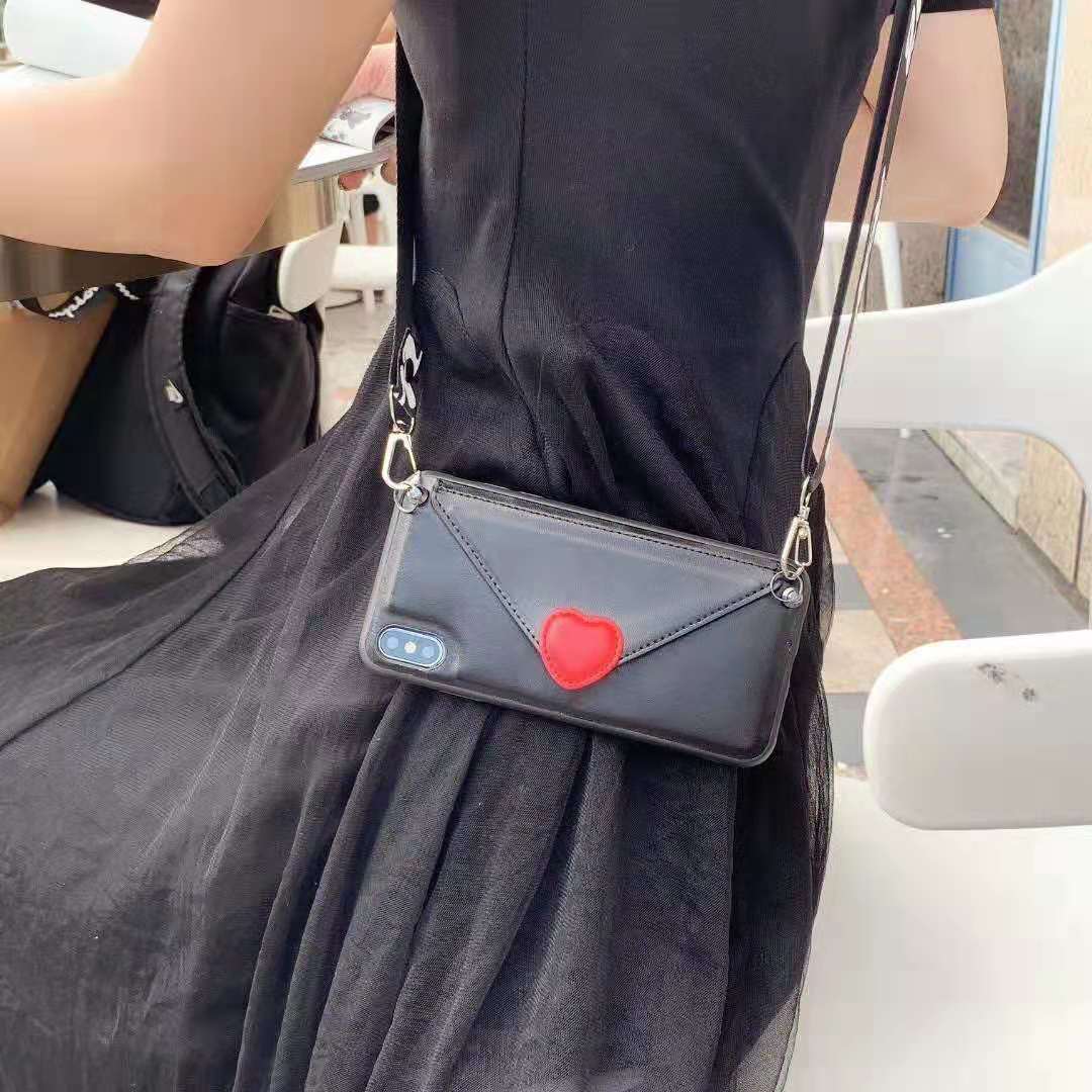 Telefoon geval voor Huawei P30 P30 pro P30 lite zachte pu lederen tpu hart walt kaarthouder case cover p30 coque met riem