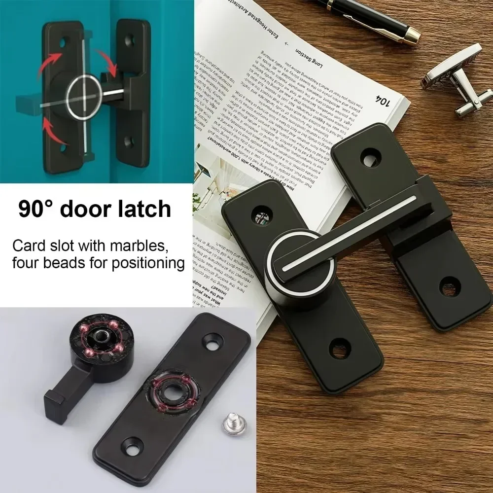 Interior Door Bolt Luminous Bolt old-fashioned Surface-mounted Room Roor Latch 90 Degree Heavy-duty Lock