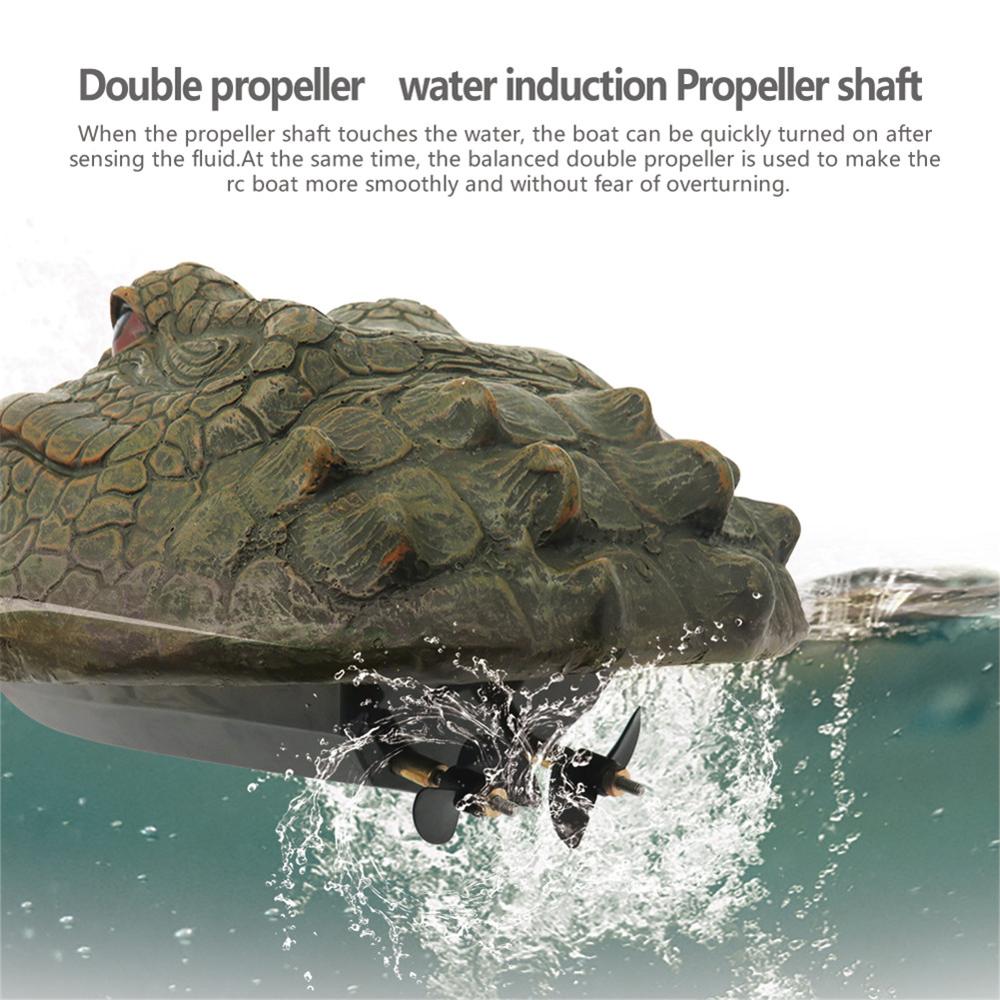 Flytec 2.4GHz RC Boat Toy Simulation Crocodile Head Interesting Water Floating Remote Control boat Toys In Stock