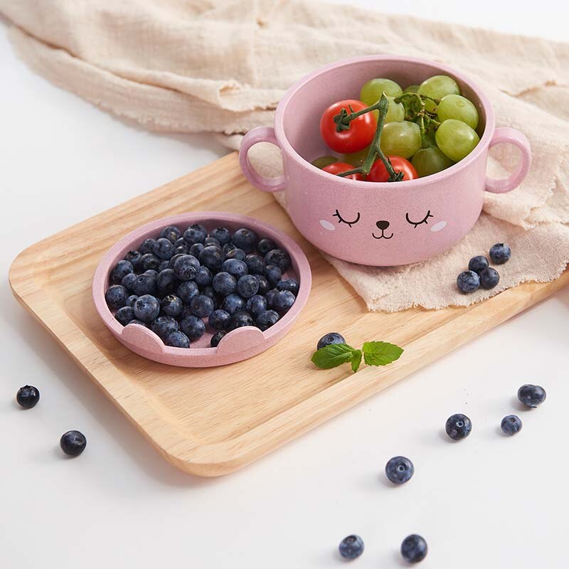 Baby skåle tallerken service børn mad container dækkeserviet fade spædbørn foder skål barn børn foder tallerken