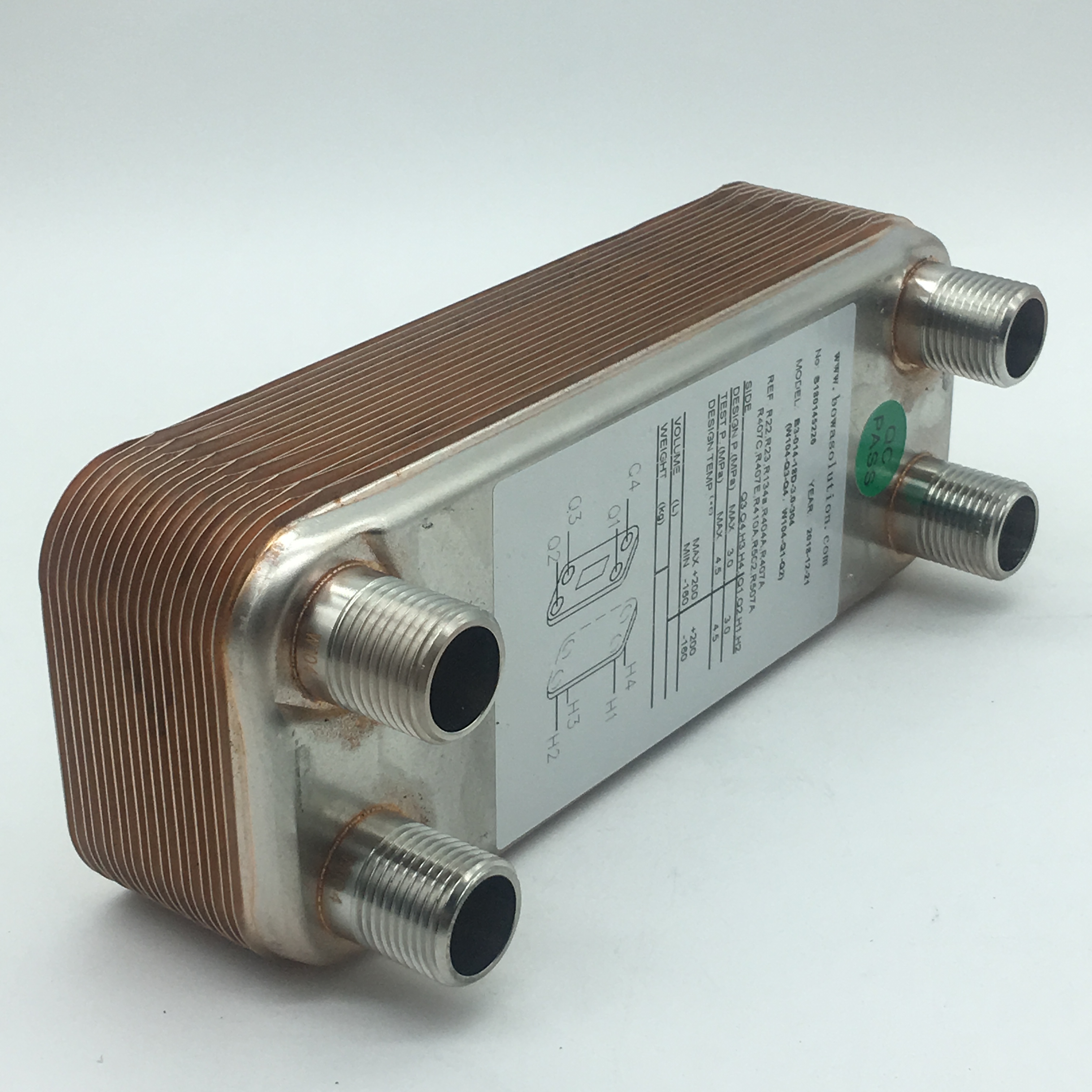 12kW(B301410) heat transfer betweeen water and water PHE is water as