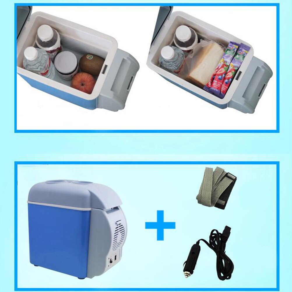 12V 7.5L Mini Car Fridge Cooler and Warmer Box for Car Vehicle (Blue)