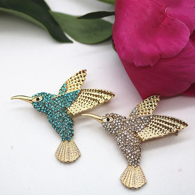 Broche colibri rétro pour femme, épingle de manteau de corsage féminin, bijoux mignons, accessoires de fête de mariage