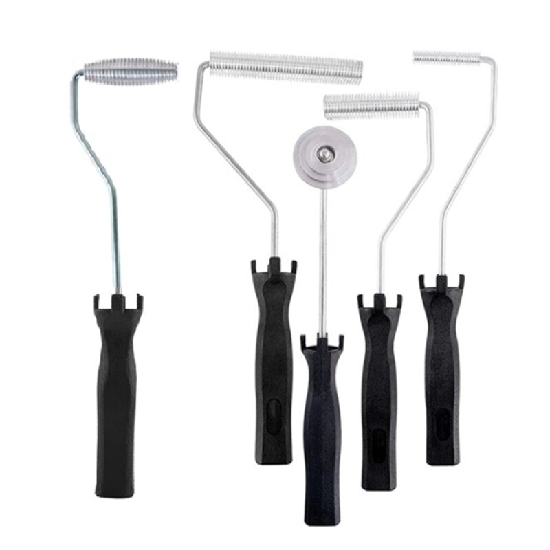 Kit de rouleaux verticaux en plastique renforcé de fibres de verre, 5 pièces, bandes de palette en aluminium, pour travaux de réparation de bateau et baignoire: Default Title
