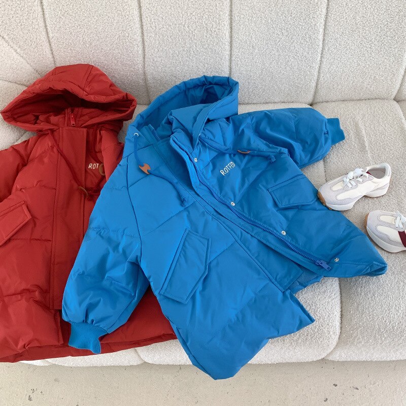 Verdikte Kinderen Lange Donsjack Kleding Warm Hooded Down Jas Winter Kleding Voor Jongens