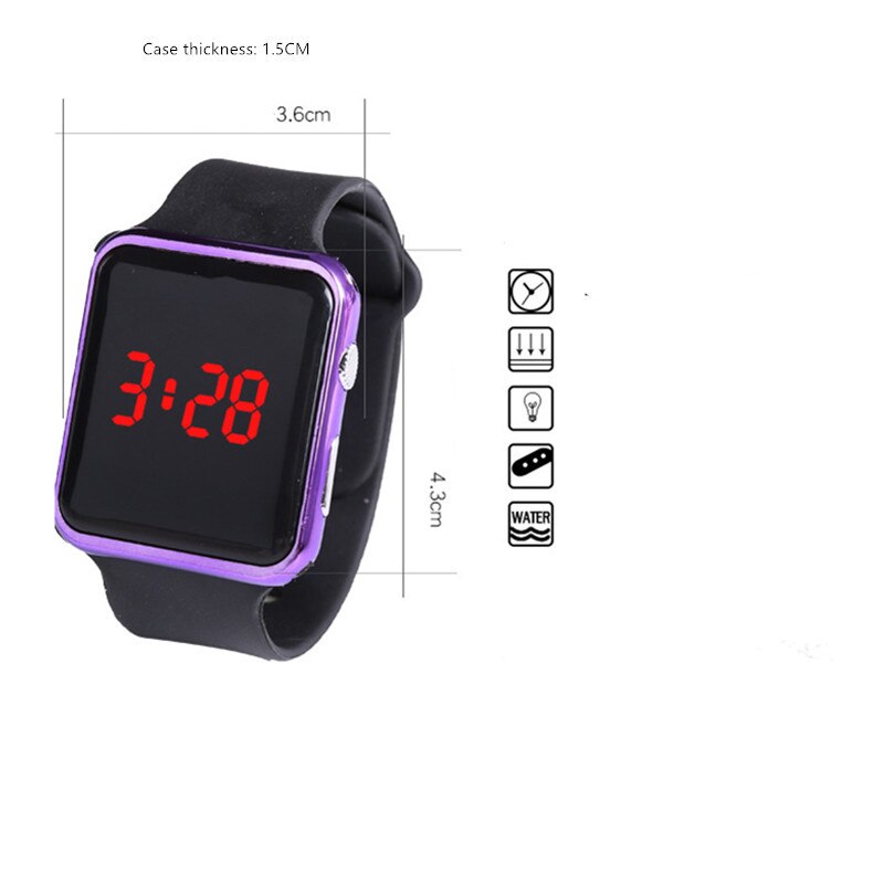 LED Electronic Sport Silicone Kids Watch Outdoor Digital Display Watches Simple Kids Girls Boys Clock Kids Watches Boys