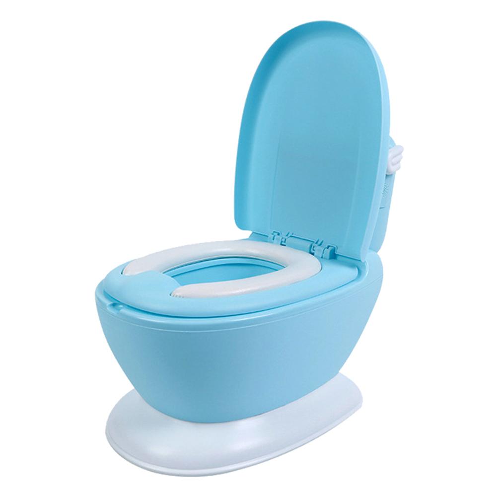 Extra Large Children's Toilet Simulation Children's Toilet Baby Potty Portable Baby Toilet Training Seat Portable Plastic Potty: Blue