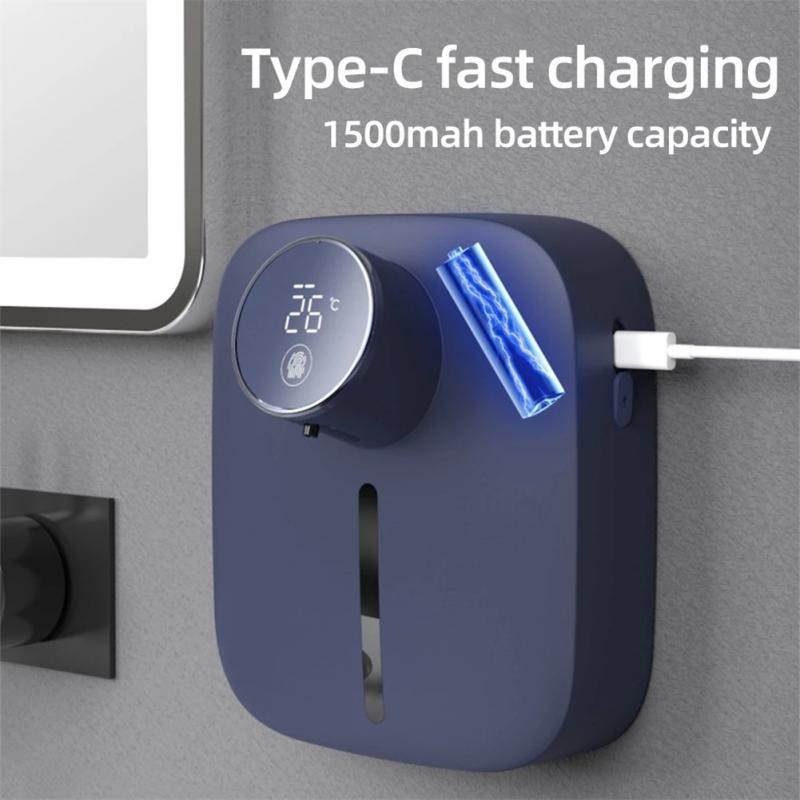 Dispensador de jabón automático para baño, máquina desinfectante con Sensor Digital recargable, sin contacto, 320ML