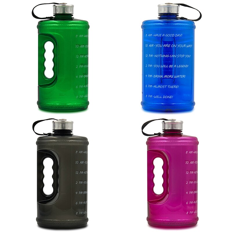 2.2L Grote Capaciteit Bidon Gym Grote Waterkoker Buitensporten Fles Camping Picknick Draagbare Water Fles Zwart