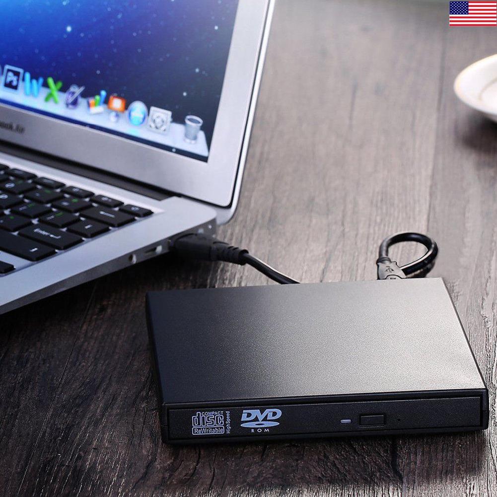 USB External DVD CD RW Disc Burner Combo Drive Reader for Windows 98/8/10 Laptop PC
