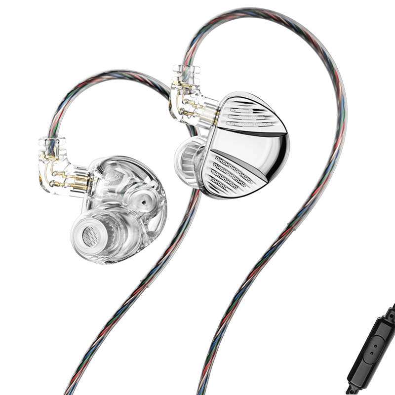 TRN V10 Profi-Kopfhörer 2BA+2DD Dual dynamisch Treiber und Dual ausgewogen Anker hybrid in-Ohr-Monitor-Kopfhörer: Blau