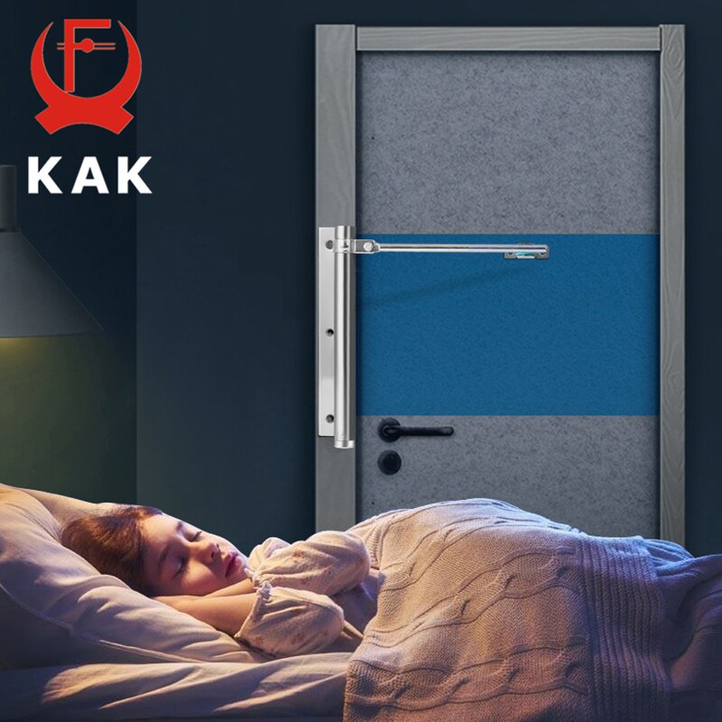 KAK 50KG Adjustable Door Closer Aluminum Alloy Automatic Door Spring Closer Soft Close Fire-proof Door Heavy Duty Door Hardware