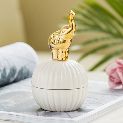 Or 3d Chat kitty animaux En Porcelaine Porte-Bijoux Anneau Plat de Bijoux En Céramique Décor À La Maison Plateau Bol pot blanc Rose pour mariage: white5