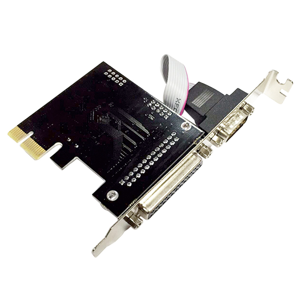 PCIe 1*Serial 1*parallel port Expression Card RS232 Printer port PCIe PCI-e riser Card with chipset AX9900