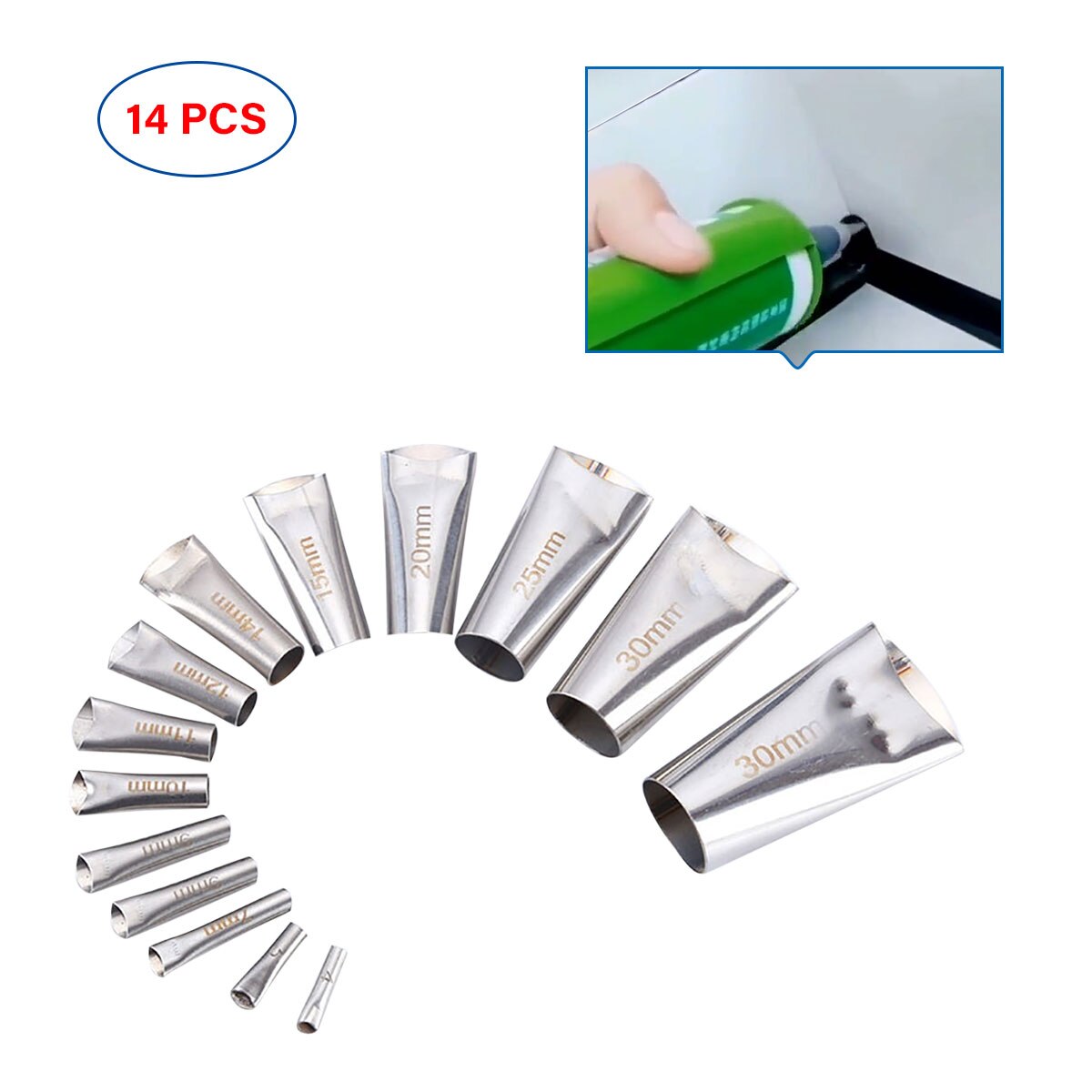 14Pcs Stainless Steel Caulking Finisher Caulk Nozzle Applicator Silicone Sealant Finishing Tool Kitchen Bathroom Sink Joint