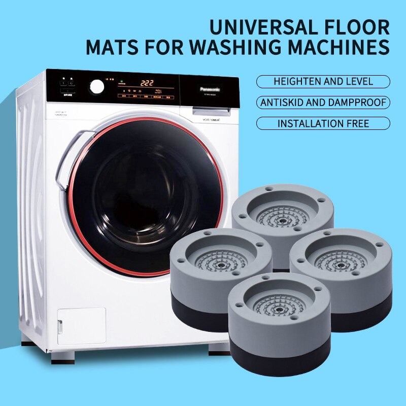 Universal Drum Washing Machine Base Mat Non-slip Shock-absorbing Rubber Mat Household Furniture Cups Floor Tile Protection Pad