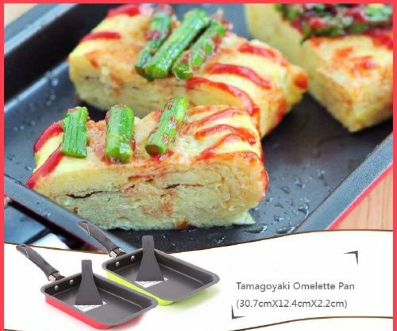 Mini Rectangular Japanese Non-stick Melaleuca Pan Fried Cake Roll Egg Pancakes Non-stick Smokeless Bacon Frying Pan Wy10215