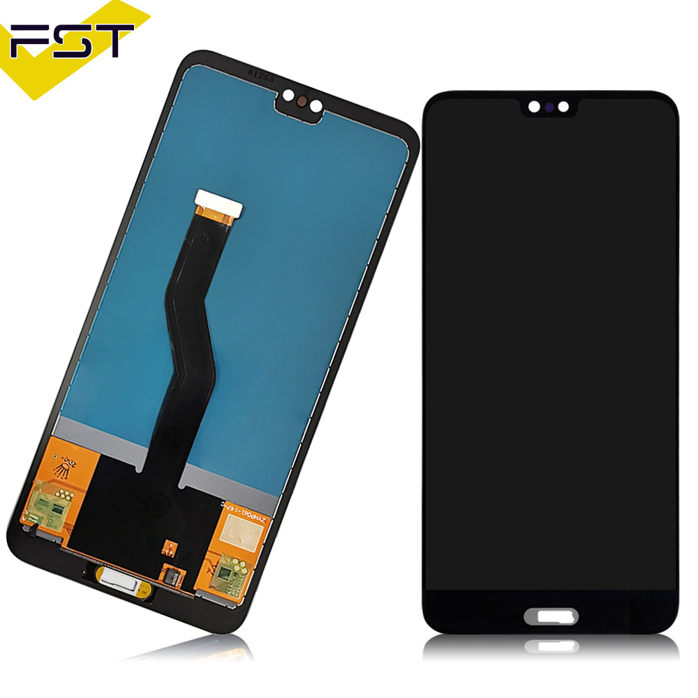 6.1 '' tft til huawei  p20 pro lcd -skærm+berøringsskærm digitaliseringsenhed udskiftning til huawei  p20 pro clt -l04 clt -l09 clt -l29