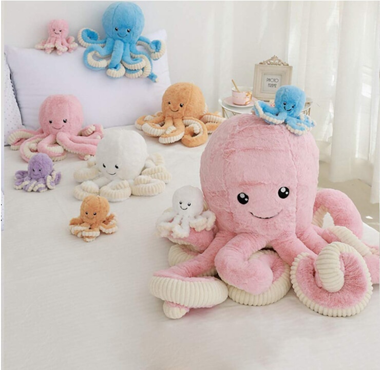 18/40/60/80CM Schöne Octopus Gefüllte Plüsch Puppe Spielzeug Kinder Freundin Geburtstag Home Decor blau Kreative Cartoon Plüsch Spielzeug