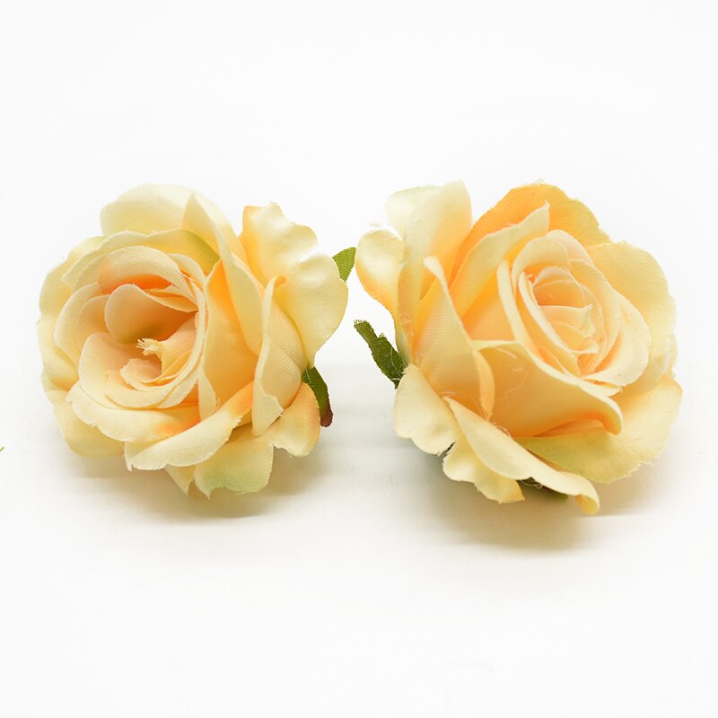 10 stycken konstgjorda blommor siden rosor heminredning tillbehör bröllop scrapbook godis box arrangemang diy brosch jul: 5