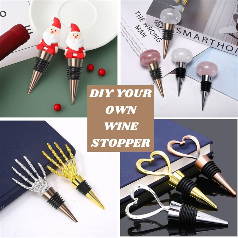 Zinc Alloy Wine Bottle Stopper Rubber Wine Stoppers Reusable Bottle Stoppers for Kitchen, Bar, , Party, Wedding